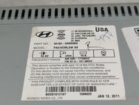 2010-2012 Hyundai Santa Fe Radio AM FM Cd Player Receiver Replacement P/N:96180-0W500BS Fits Fits 2010 2011 2012 OEM Used Au