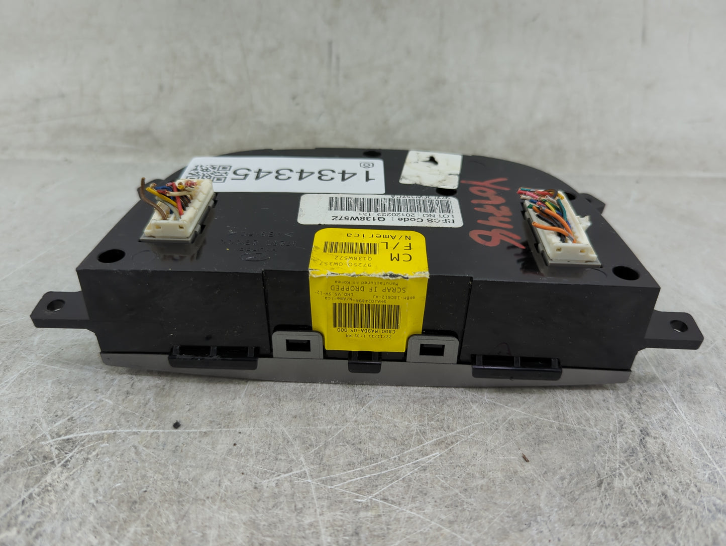 2010-2012 Hyundai Santa Fe Climate Control Module Temperature AC/Heater Replacement P/N:97250-0W357 Q138W57Z Fits OEM Used A