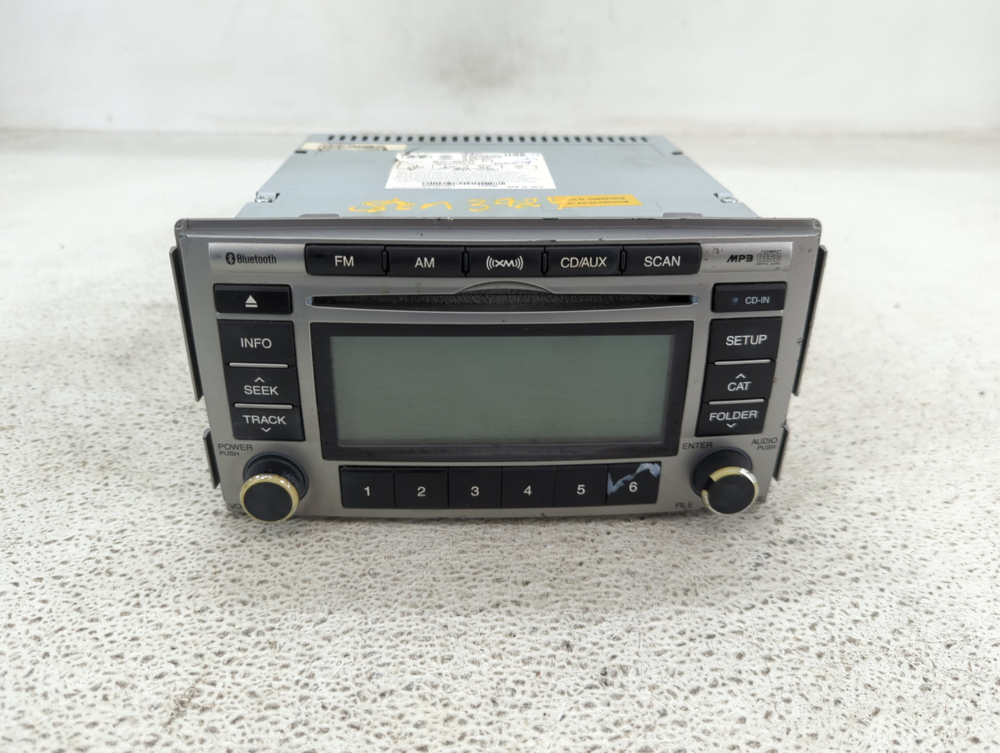 2010-2012 Hyundai Santa Fe Radio AM FM Cd Player Receiver Replacement P/N:96180-0W500BS Fits Fits 2010 2011 2012 OEM Used Au