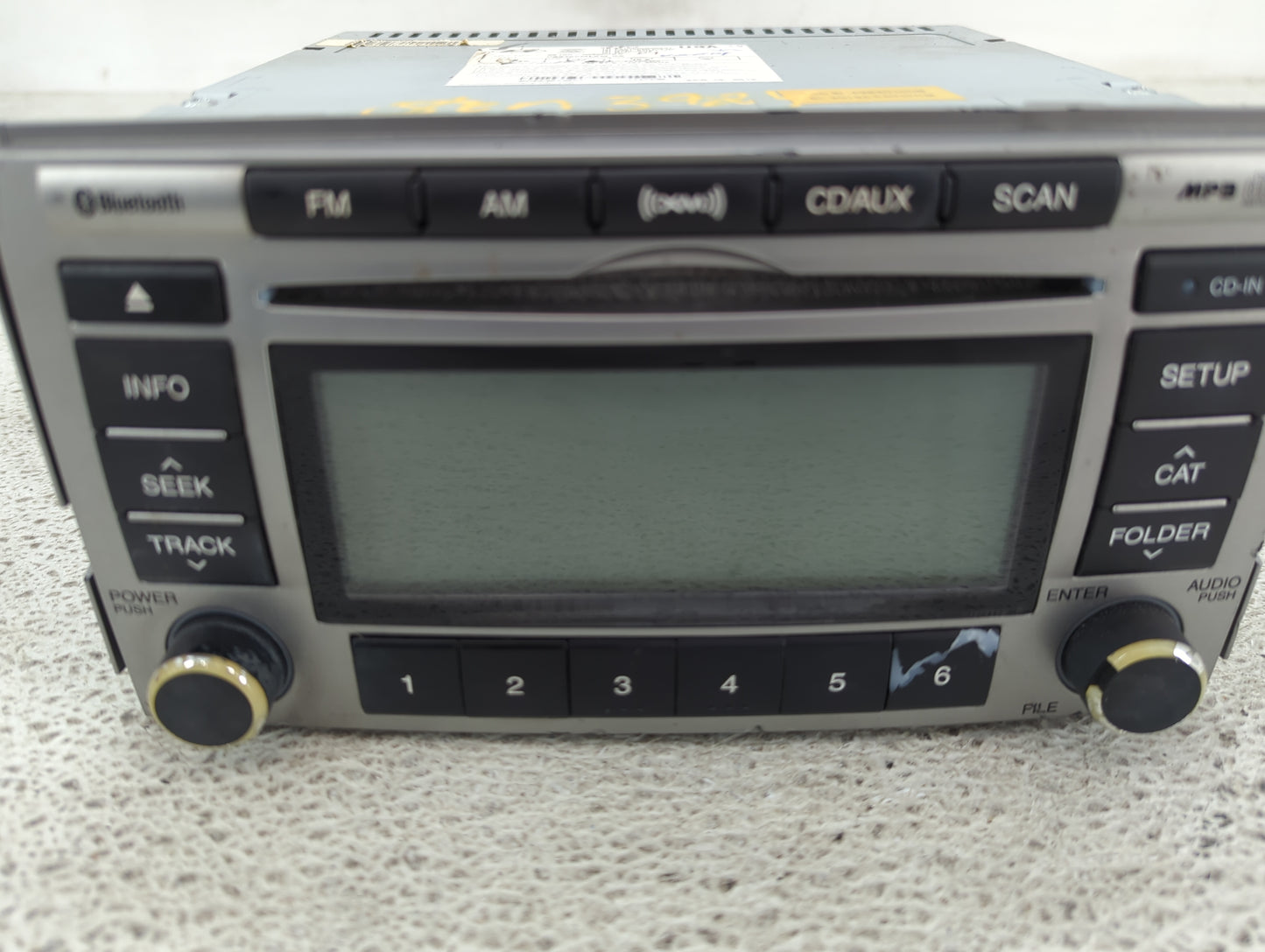 2010-2012 Hyundai Santa Fe Radio AM FM Cd Player Receiver Replacement P/N:96180-0W500BS Fits Fits 2010 2011 2012 OEM Used Au
