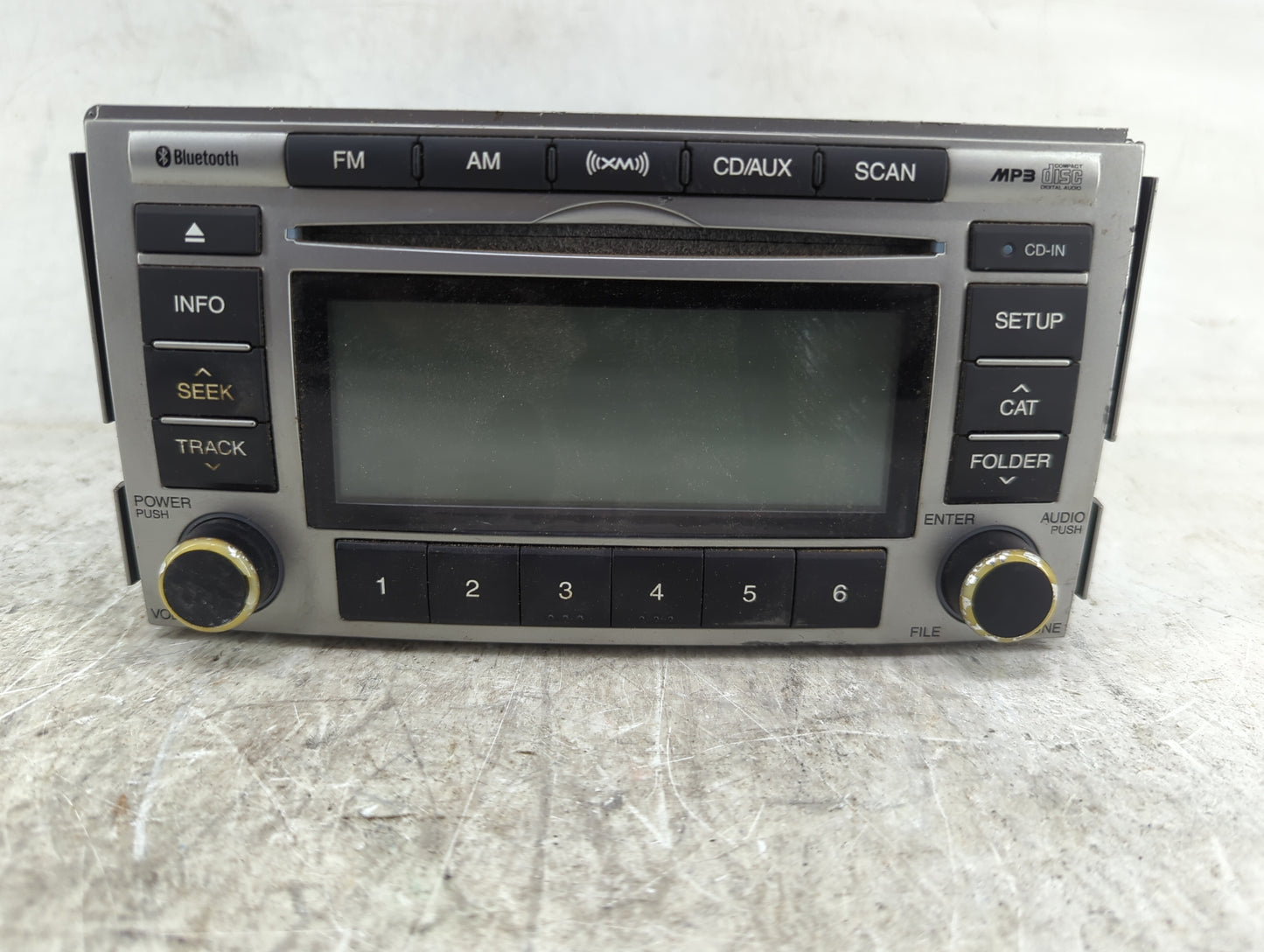 2010-2012 Hyundai Santa Fe Radio AM FM Cd Player Receiver Replacement P/N:961800W500XX1 Fits Fits 2010 2011 2012 OEM Used Au