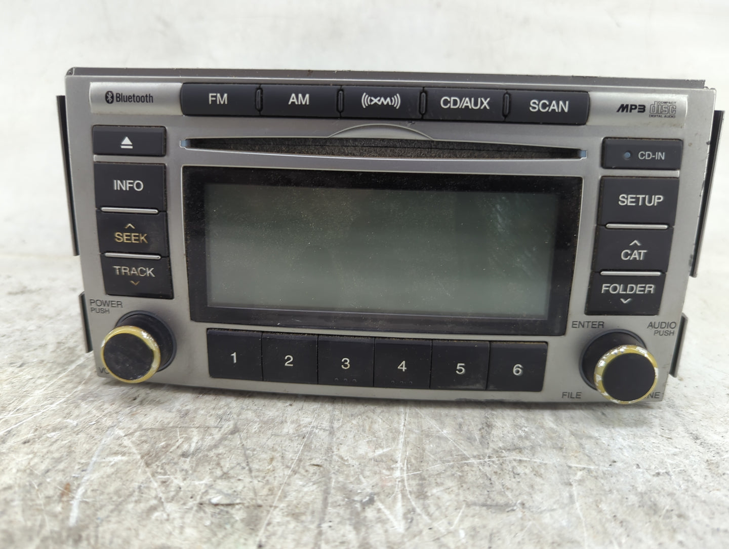 2010-2012 Hyundai Santa Fe Radio AM FM Cd Player Receiver Replacement P/N:961800W500XX1 Fits Fits 2010 2011 2012 OEM Used Au