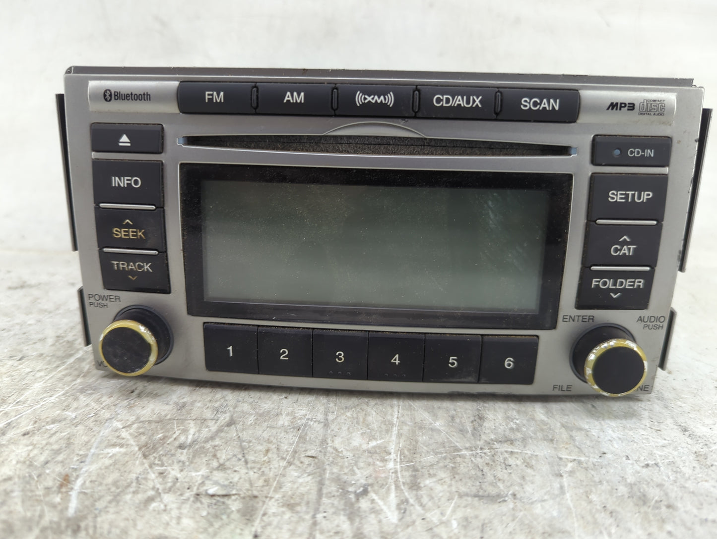 2010-2012 Hyundai Santa Fe Radio AM FM Cd Player Receiver Replacement P/N:961800W500XX1 Fits Fits 2010 2011 2012 OEM Used Au
