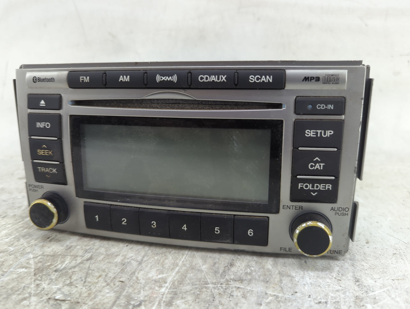 2010-2012 Hyundai Santa Fe Radio AM FM Cd Player Receiver Replacement P/N:961800W500XX1 Fits Fits 2010 2011 2012 OEM Used Au
