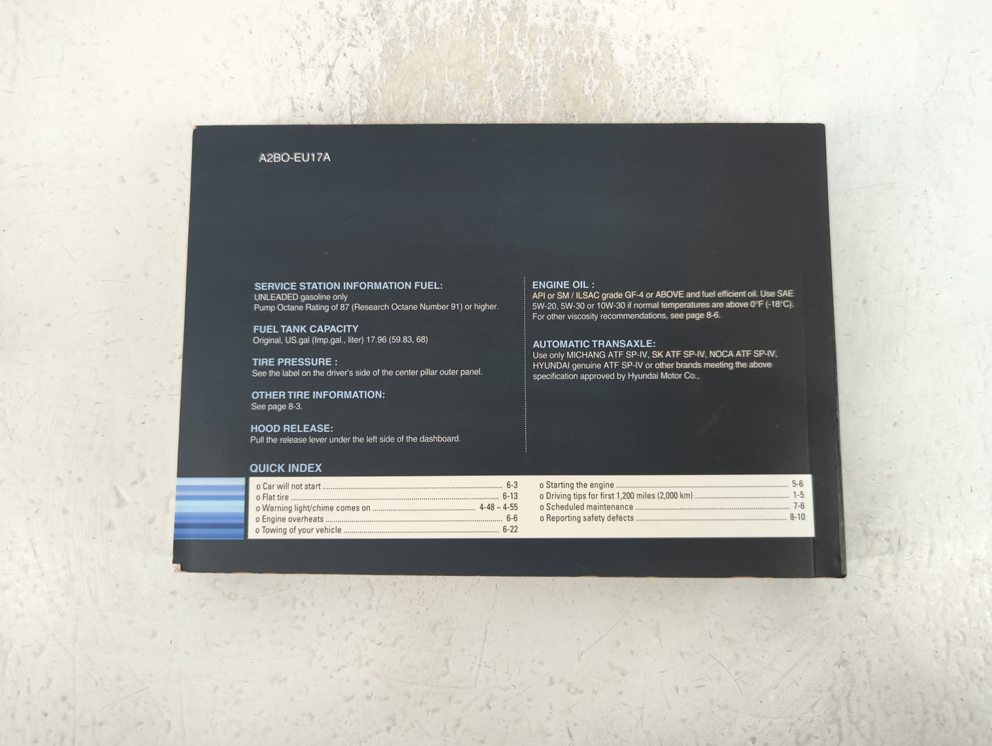 2012 Hyundai Santa Fe Owners Manual Book Guide P/N:A2BO-EU17A OEM Used Auto Parts - Oemusedautoparts1.com