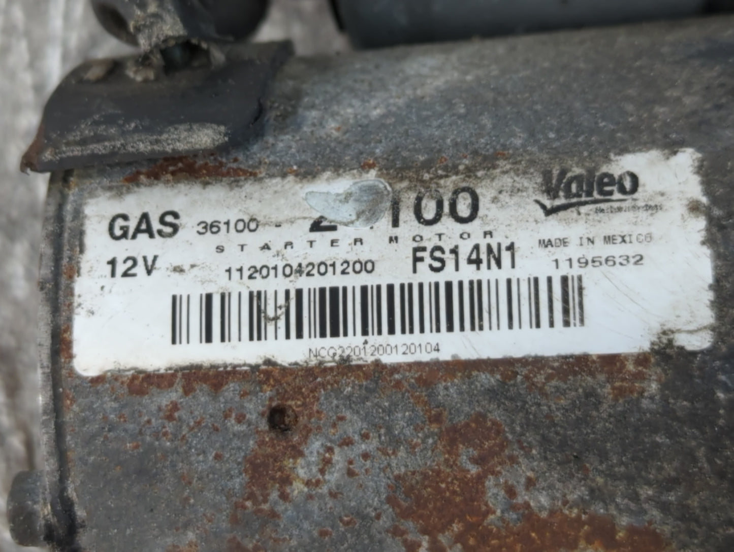 2008-2014 Hyundai Sonata Car Starter Motor Solenoid OEM P/N:FS14N1 1195632, 36100 Fits Fits 2008 2009 2010 2011 2012 2013 20