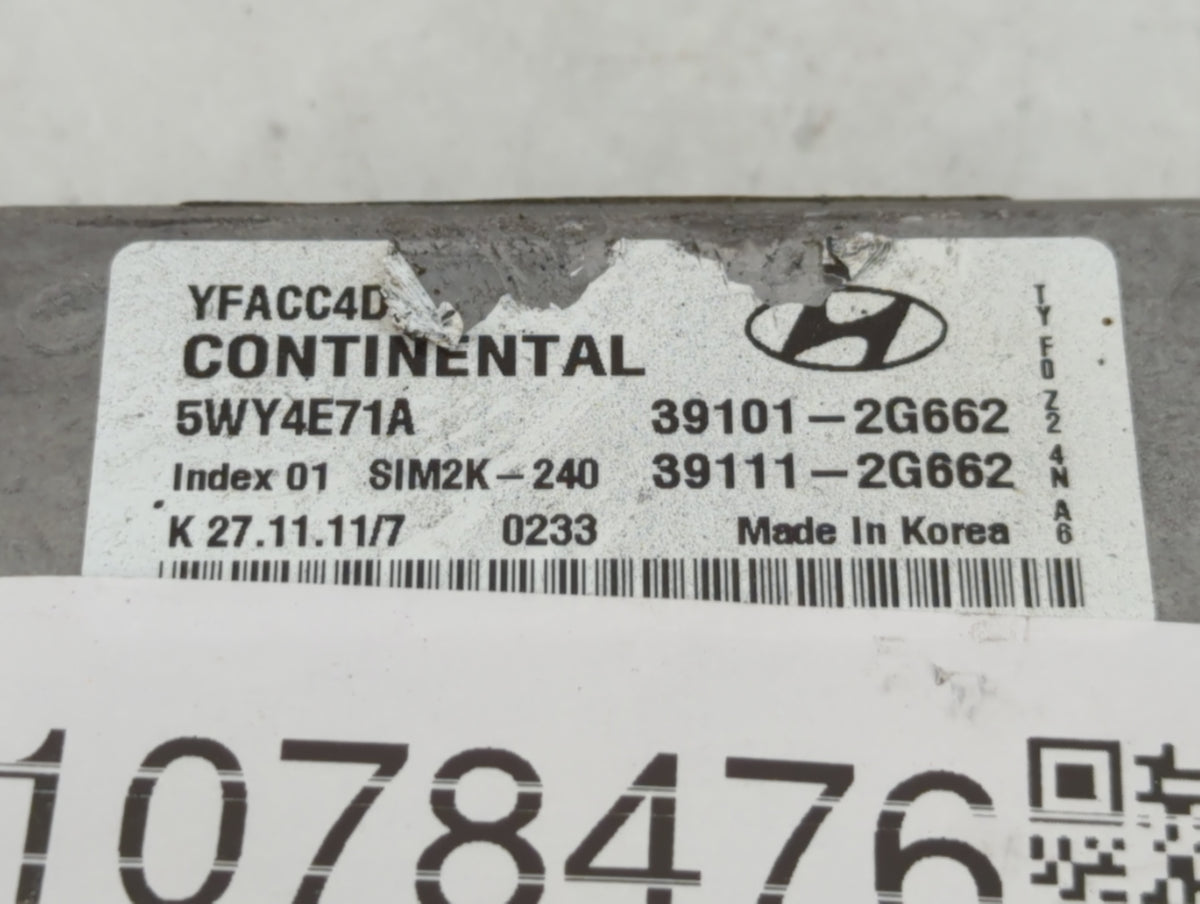 2011-2014 Hyundai Sonata PCM Engine Control Computer ECU ECM PCU OEM P/N:39111-2G662 39101-2G662 Fits 2011 2012 2013 2014 OE