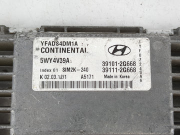 2011-2014 Hyundai Sonata PCM Engine Control Computer ECU ECM PCU OEM P/N:39101-2G668 Fits Fits 2011 2012 2013 2014 OEM Used Auto Parts
