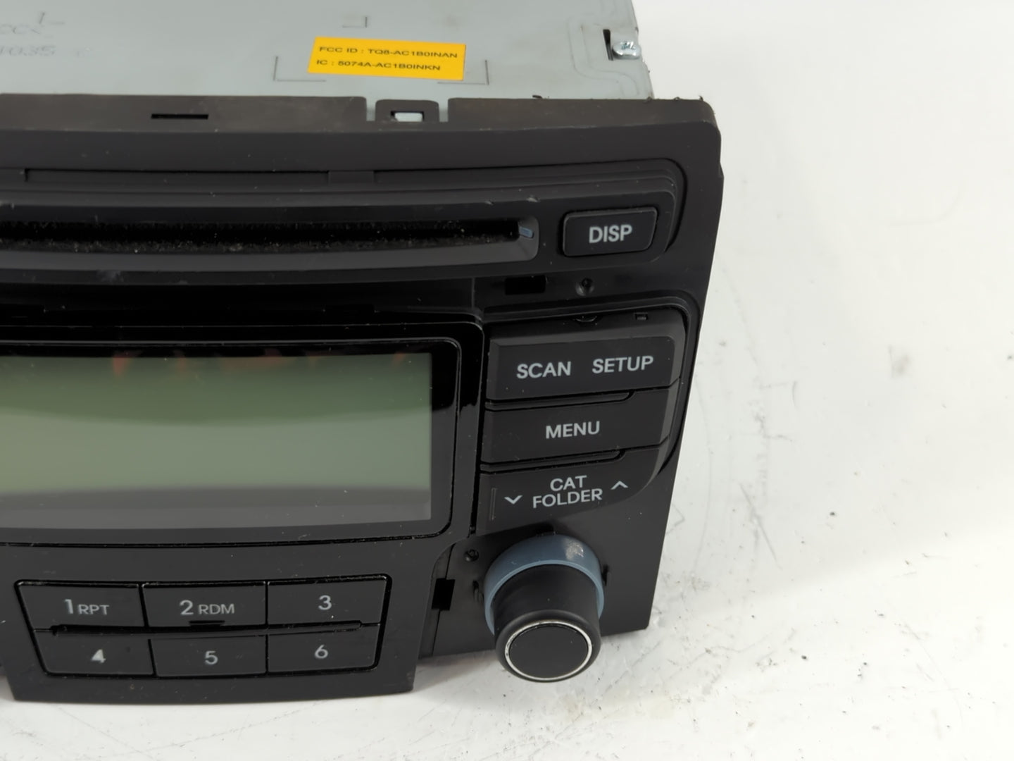 2012-2015 Hyundai Sonata Radio AM FM Cd Player Receiver Replacement P/N:96180-3Q600 Fits Fits 2012 2013 2014 2015 OEM Used A