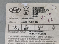 2012-2015 Hyundai Sonata Radio AM FM Cd Player Receiver Replacement P/N:96180-3Q600 Fits Fits 2012 2013 2014 2015 OEM Used A