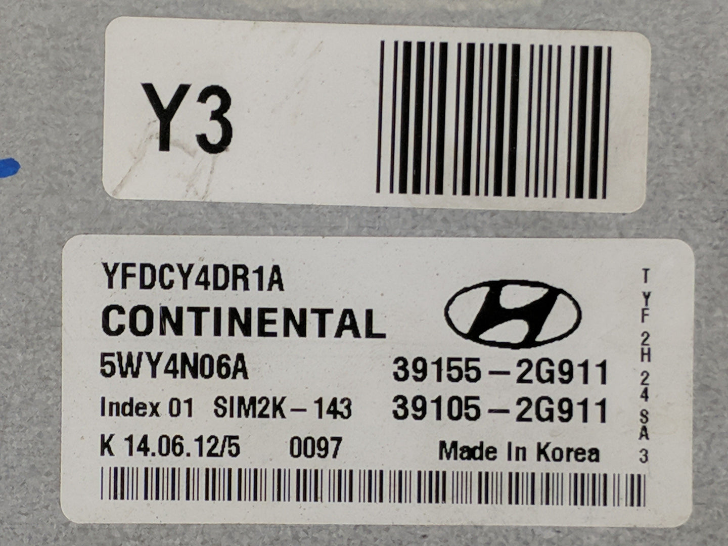 2011-2015 Hyundai Sonata PCM Engine Control Computer ECU ECM PCU OEM P/N:39105-2G911 39155-2G911 Fits OEM Used Auto Parts - 