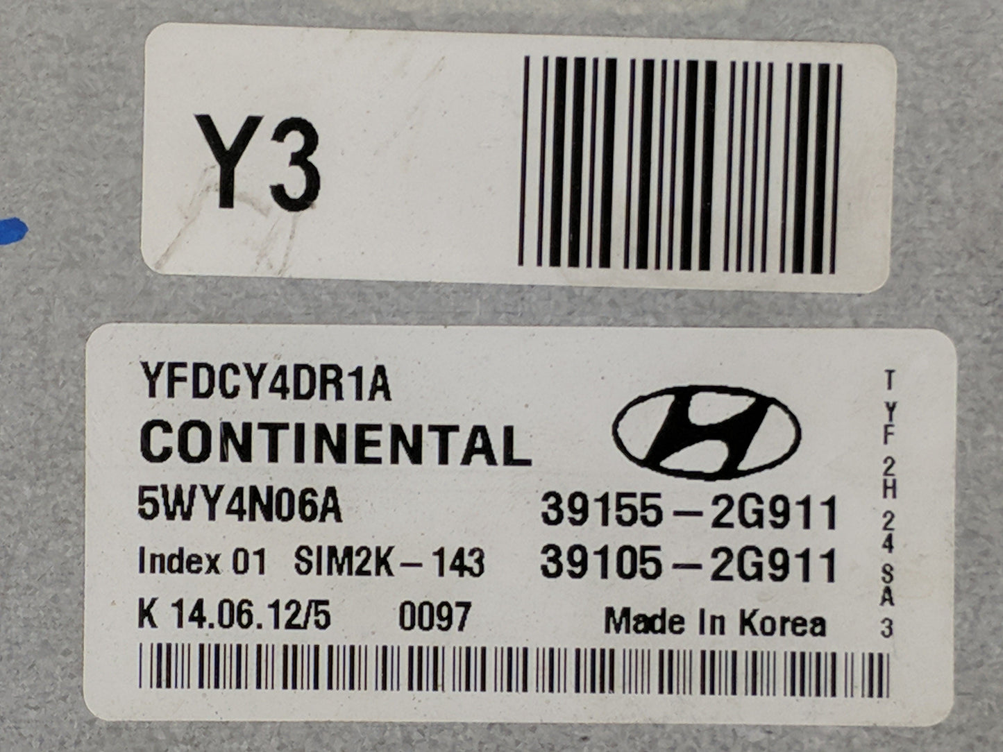 2011-2015 Hyundai Sonata PCM Engine Control Computer ECU ECM PCU OEM P/N:39105-2G911 39155-2G911 Fits OEM Used Auto Parts - 