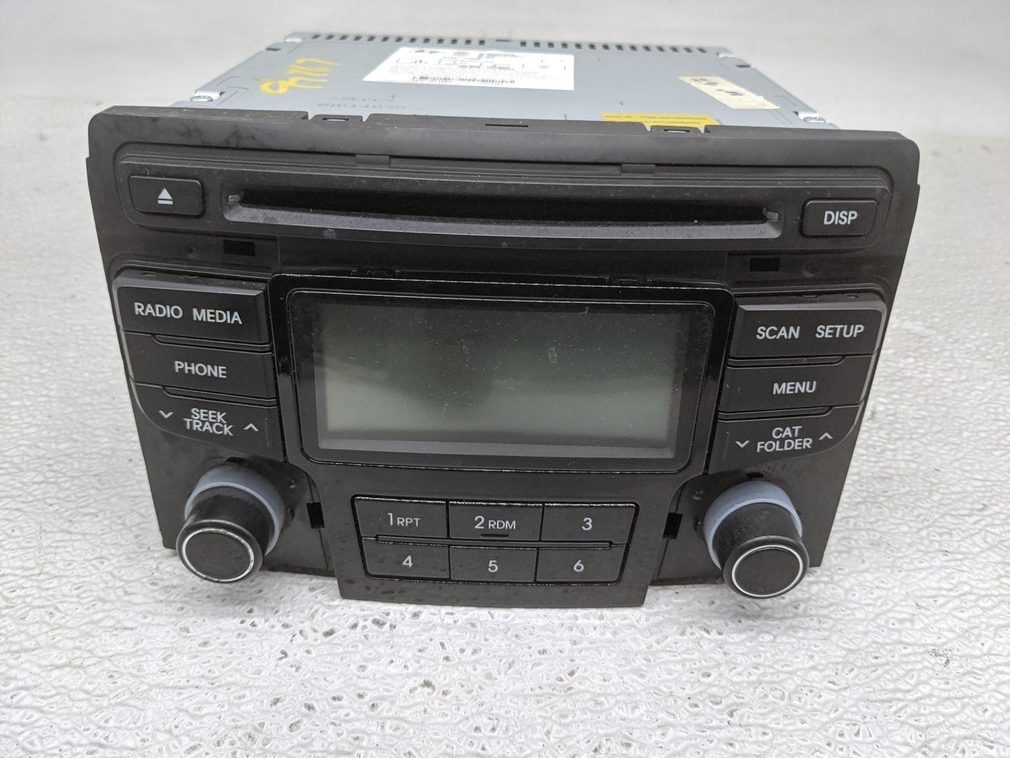 2012-2015 Hyundai Sonata Radio AM FM Cd Player Receiver Replacement P/N:96180-3Q600 Fits Fits 2012 2013 2014 2015 OEM Used A