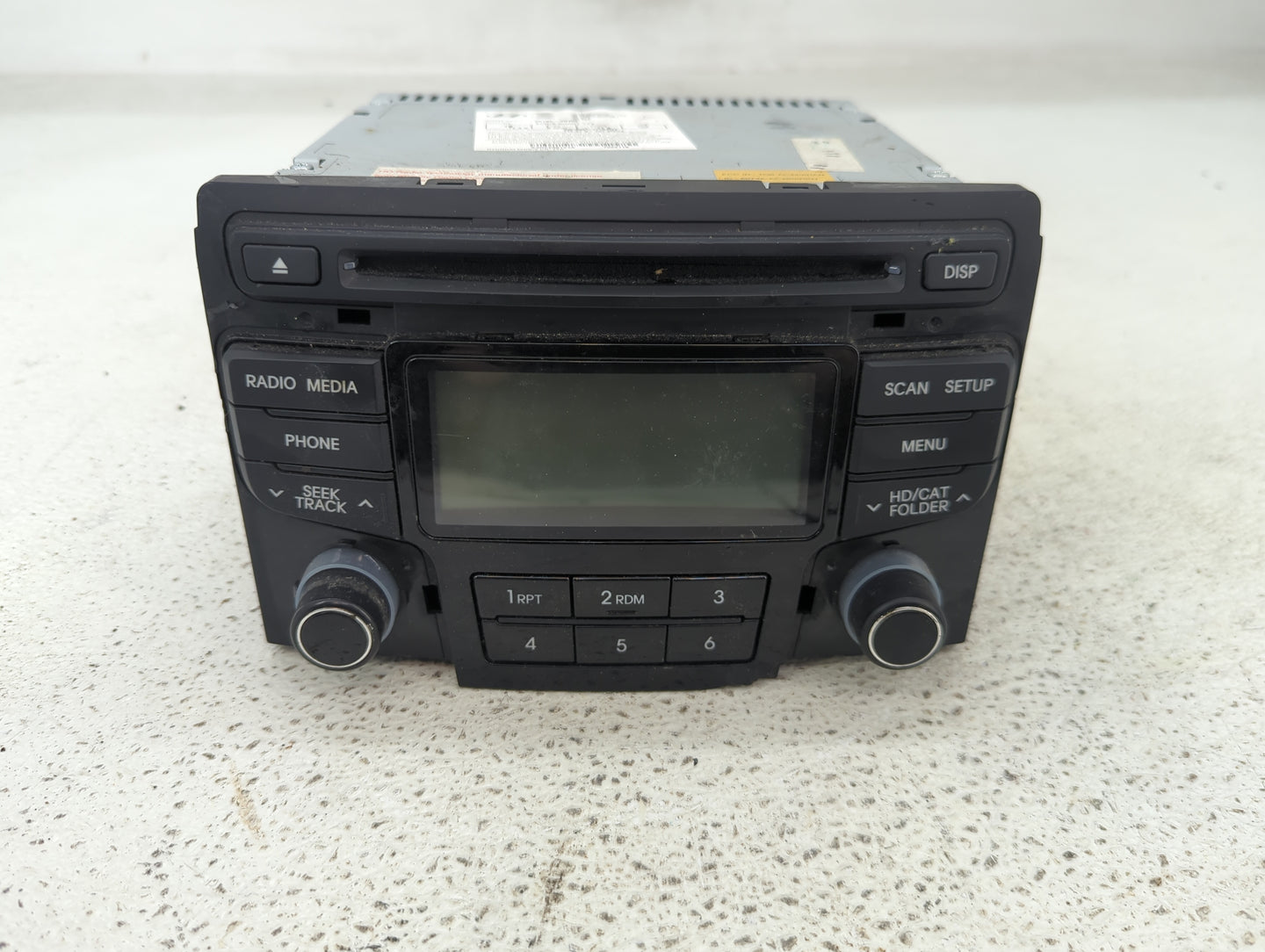 2012-2014 Hyundai Sonata Radio AM FM Cd Player Receiver Replacement P/N:96190-3Q700 Fits Fits 2012 2013 2014 OEM Used Auto P