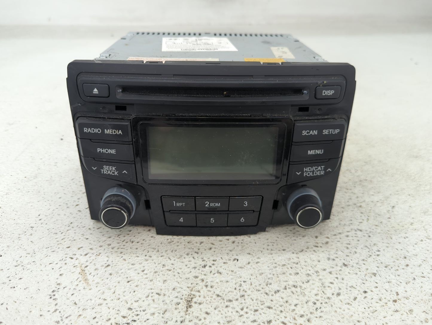2012-2014 Hyundai Sonata Radio AM FM Cd Player Receiver Replacement P/N:96190-3Q700 Fits Fits 2012 2013 2014 OEM Used Auto P