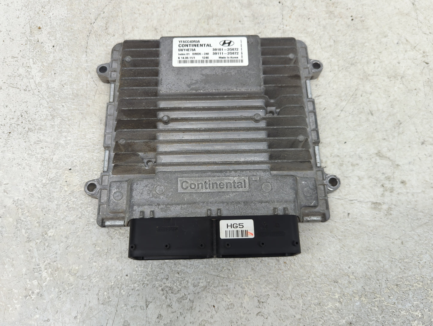 2011-2014 Hyundai Sonata PCM Engine Control Computer ECU ECM PCU OEM P/N:39111-2G672 39101-2G672 Fits Fits 2011 2012 2013 20