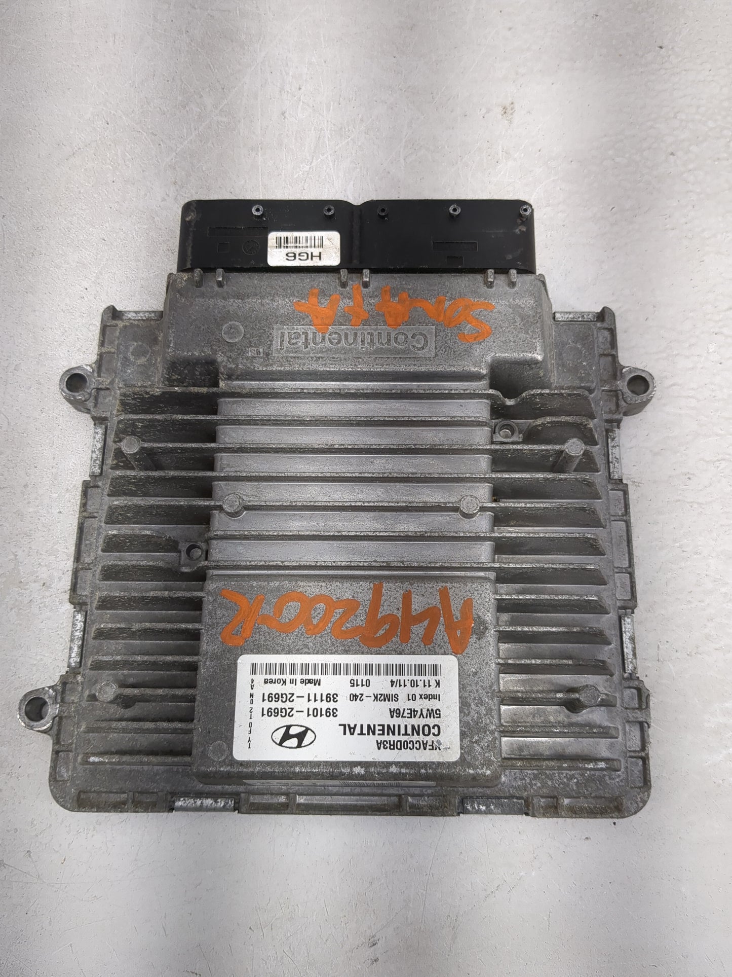 2011-2014 Hyundai Sonata PCM Engine Control Computer ECU ECM PCU OEM P/N:39111-2G691 39101-2G691 Fits Fits 2011 2012 2013 20