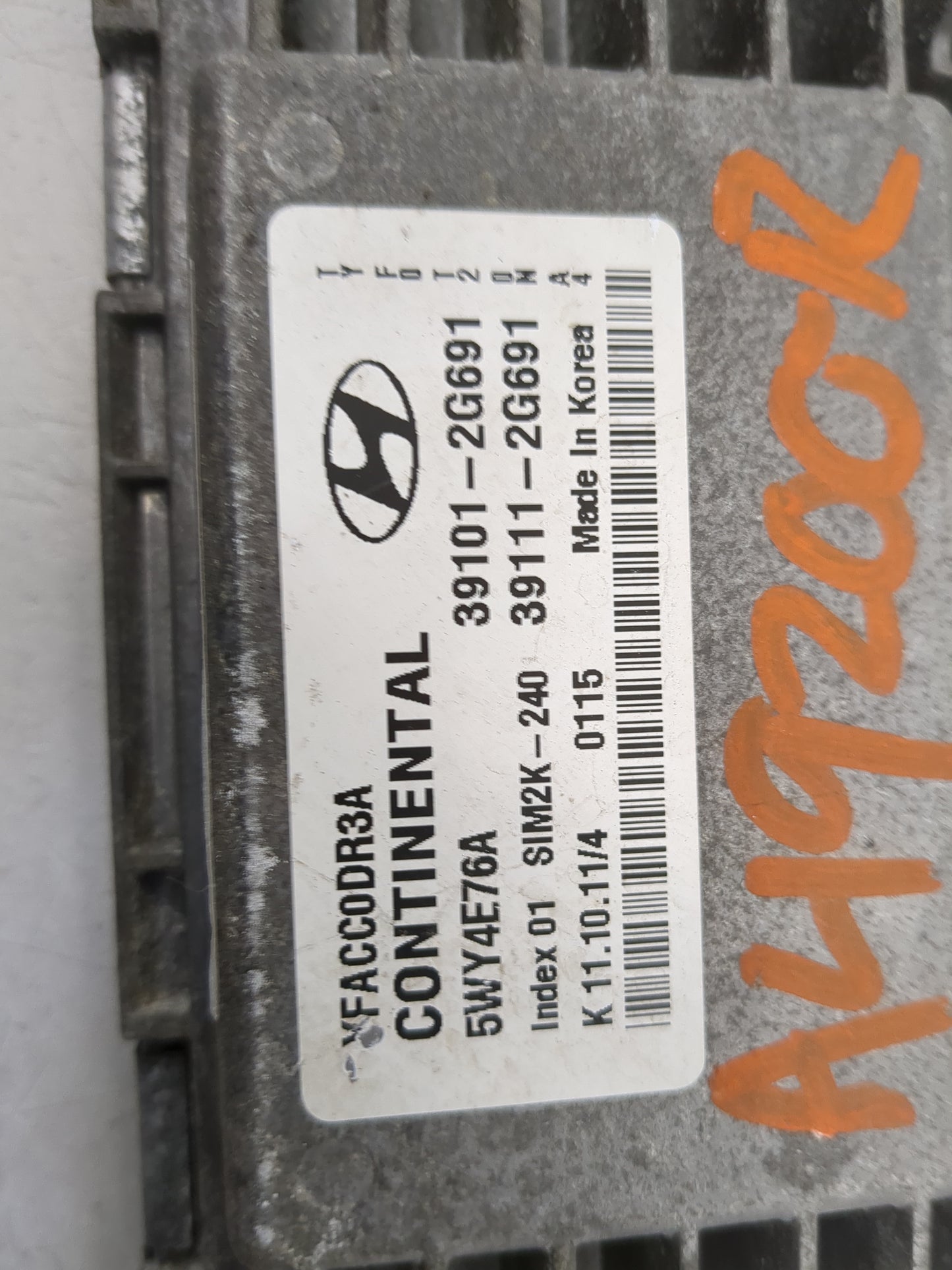 2011-2014 Hyundai Sonata PCM Engine Control Computer ECU ECM PCU OEM P/N:39111-2G691 39101-2G691 Fits Fits 2011 2012 2013 20