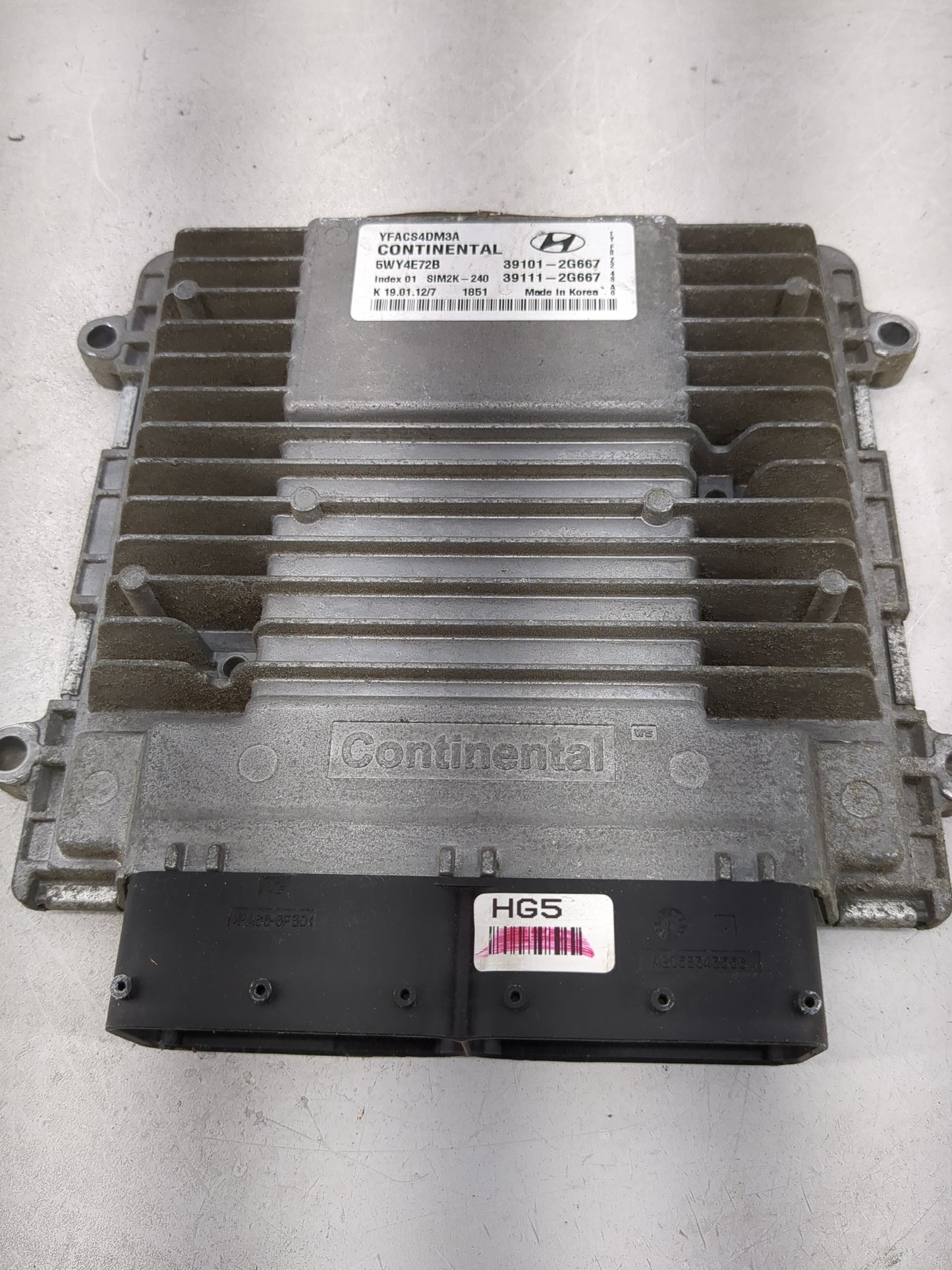 2011-2014 Hyundai Sonata PCM Engine Control Computer ECU ECM PCU OEM P/N:39111-2G667 Fits Fits 2011 2012 2013 2014 OEM Used 