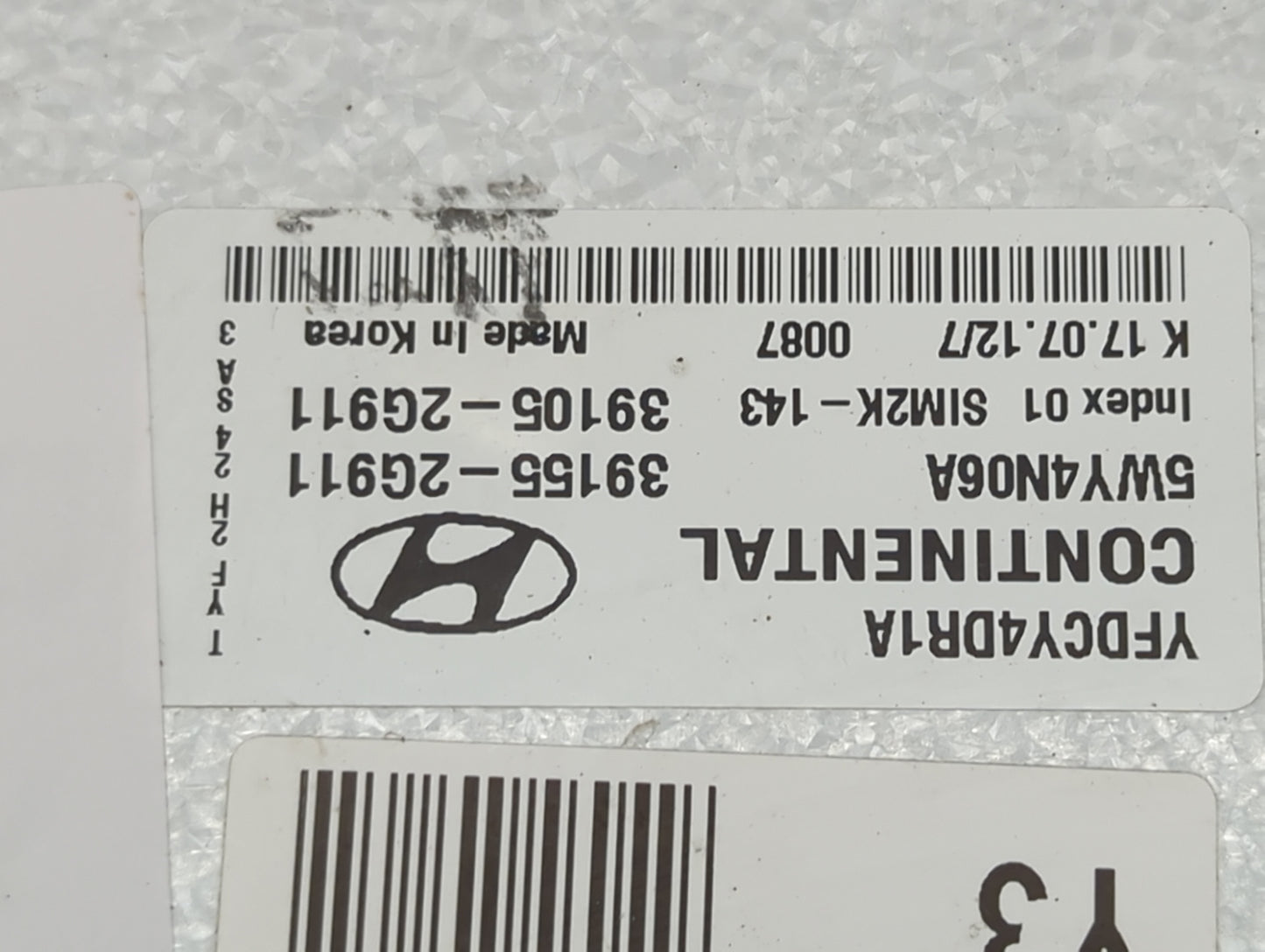 2011-2015 Hyundai Sonata PCM Engine Control Computer ECU ECM PCU OEM P/N:39155-2G911 39105-2G911 Fits OEM Used Auto Parts - 