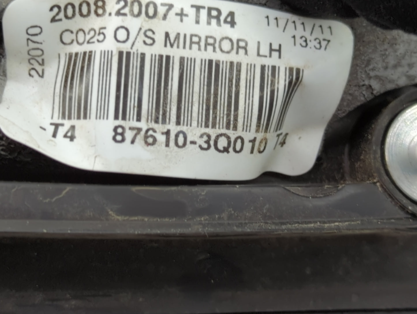 2012 Hyundai Sonata Driver Left Side View Power Door Mirror Sangria - Oemusedautoparts1.com