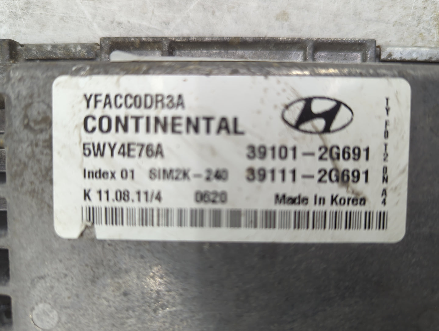2011-2014 Hyundai Sonata PCM Engine Control Computer ECU ECM PCU OEM P/N:39101-2G691 39111-2G691 Fits Fits 2011 2012 2013 20