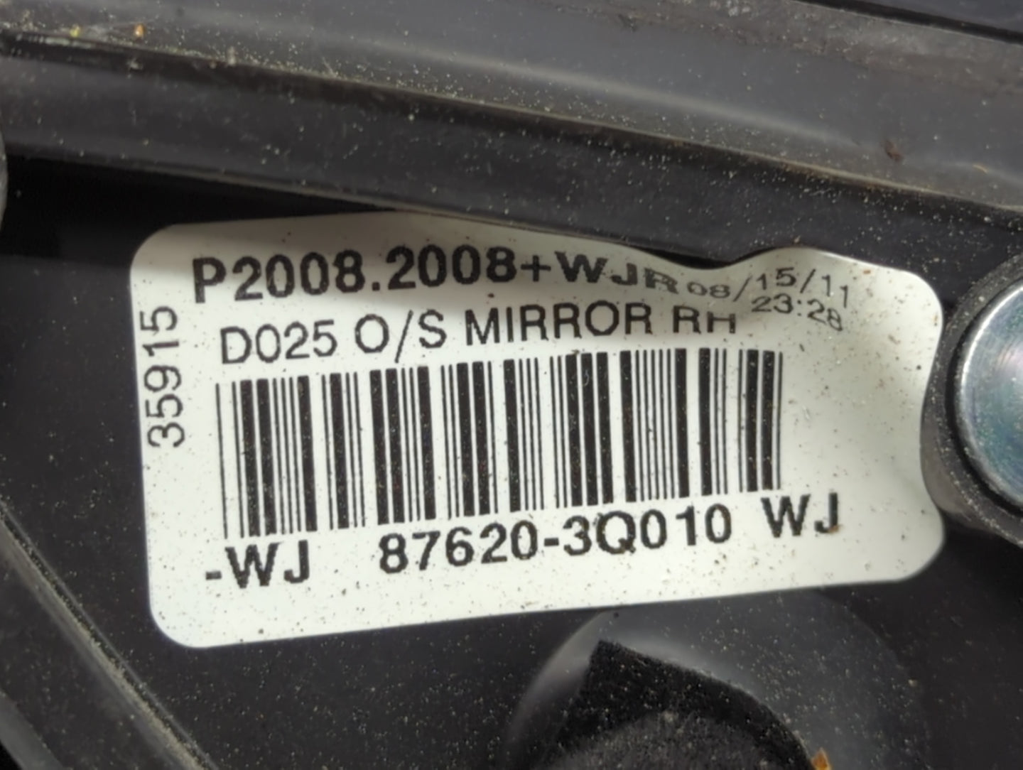 2011-2014 Hyundai Sonata Passenger Side View Mirror - Right Door Mirror OEM Used - Oemusedautoparts1.com
