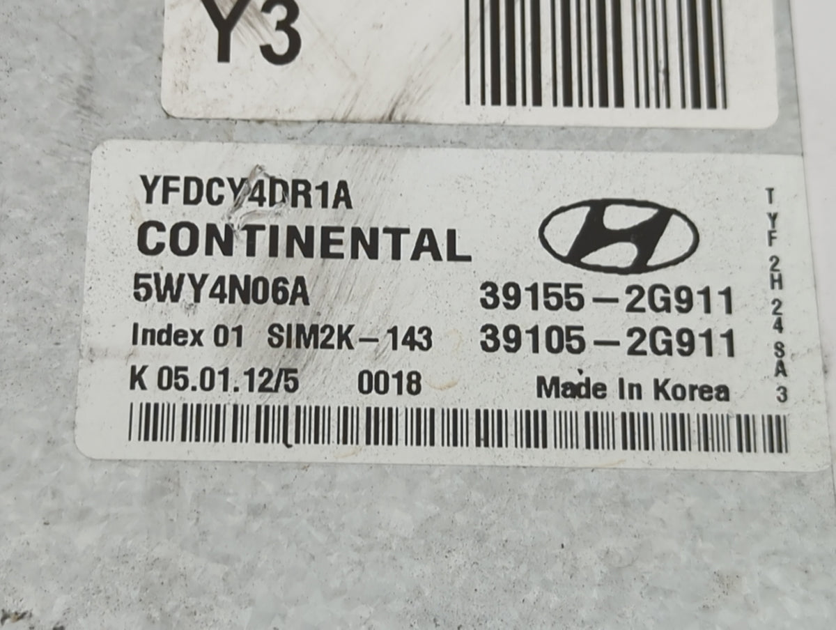 2011-2015 Hyundai Sonata PCM Engine Control Computer ECU ECM PCU OEM P/N:YFDCY4DR1A 5WY4N06A Fits 2011 2012 2013 2014 2015 O