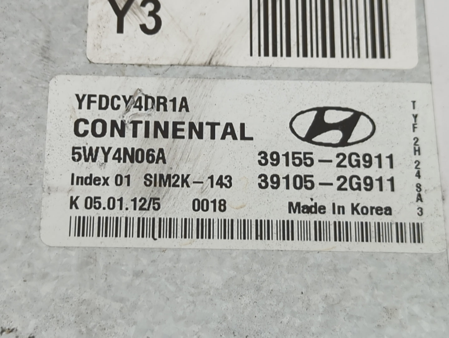 2011-2015 Hyundai Sonata PCM Engine Control Computer ECU ECM PCU OEM P/N:YFDCY4DR1A 5WY4N06A Fits Fits 2011 2012 2013 2014 2