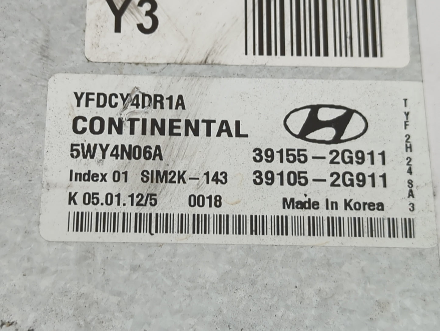 2011-2015 Hyundai Sonata PCM Engine Control Computer ECU ECM PCU OEM P/N:YFDCY4DR1A 5WY4N06A Fits Fits 2011 2012 2013 2014 2