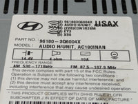 2012-2015 Hyundai Sonata Radio AM FM Cd Player Receiver Replacement P/N:961803Q6004X 96180-3Q6004X Fits Fits 2012 2013 2014 
