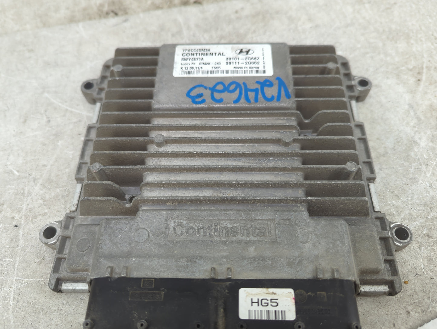 2012 Hyundai Sonata PCM Engine Control Computer ECU ECM PCU OEM P/N:YFACC4DM3A 5WY4E71A, 39101-2G662, 39111-2G662 Fits OEM U