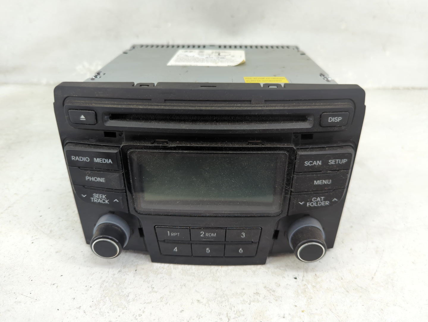2012 Hyundai Sonata Radio AM FM Cd Player Receiver Replacement P/N:96180-3Q700 961803Q700 Fits OEM Used Auto Parts - Oemused