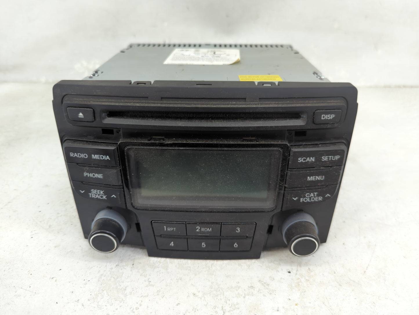 2012 Hyundai Sonata Radio AM FM Cd Player Receiver Replacement P/N:96180-3Q700 961803Q700 Fits OEM Used Auto Parts - Oemused