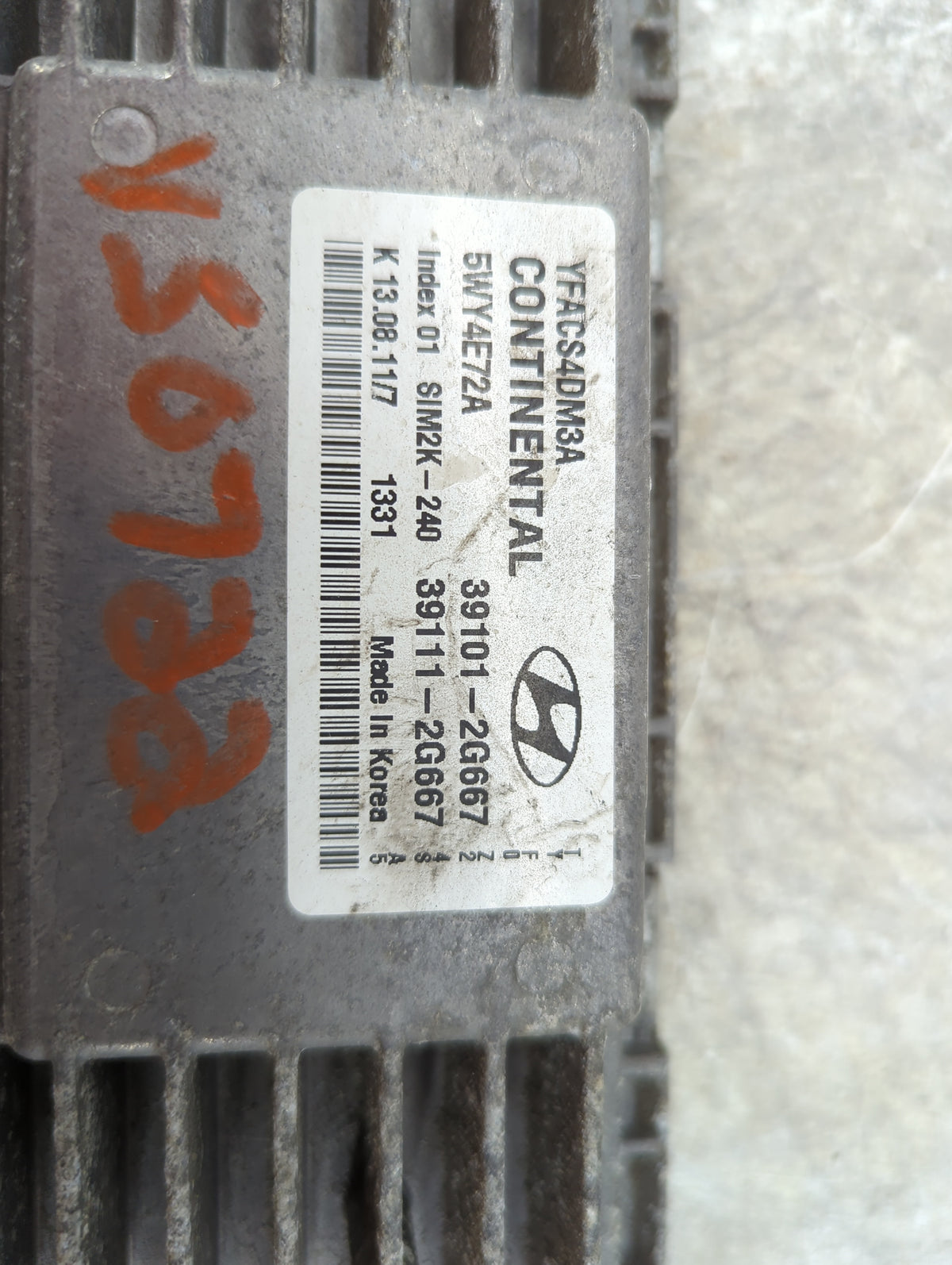2011-2014 Hyundai Sonata PCM Engine Control Computer ECU ECM PCU OEM P/N:5WY4E72A 39101-2G667 Fits Fits 2011 2012 2013 2014 