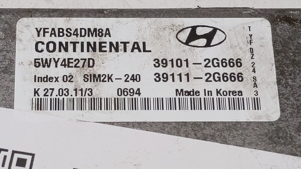 2011-2014 Hyundai Sonata PCM Engine Control Computer ECU ECM PCU OEM P/N:39101-2G667 39101-2G669 Fits Fits 2011 2012 2013 20