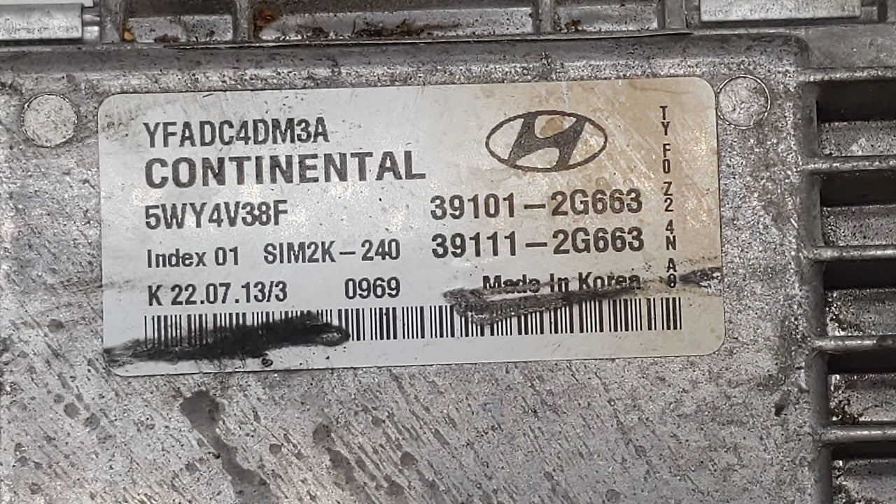 2011-2014 Hyundai Sonata PCM Engine Control Computer ECU ECM PCU OEM P/N:39101-2G673 39101-2G671 Fits Fits 2011 2012 2013 20