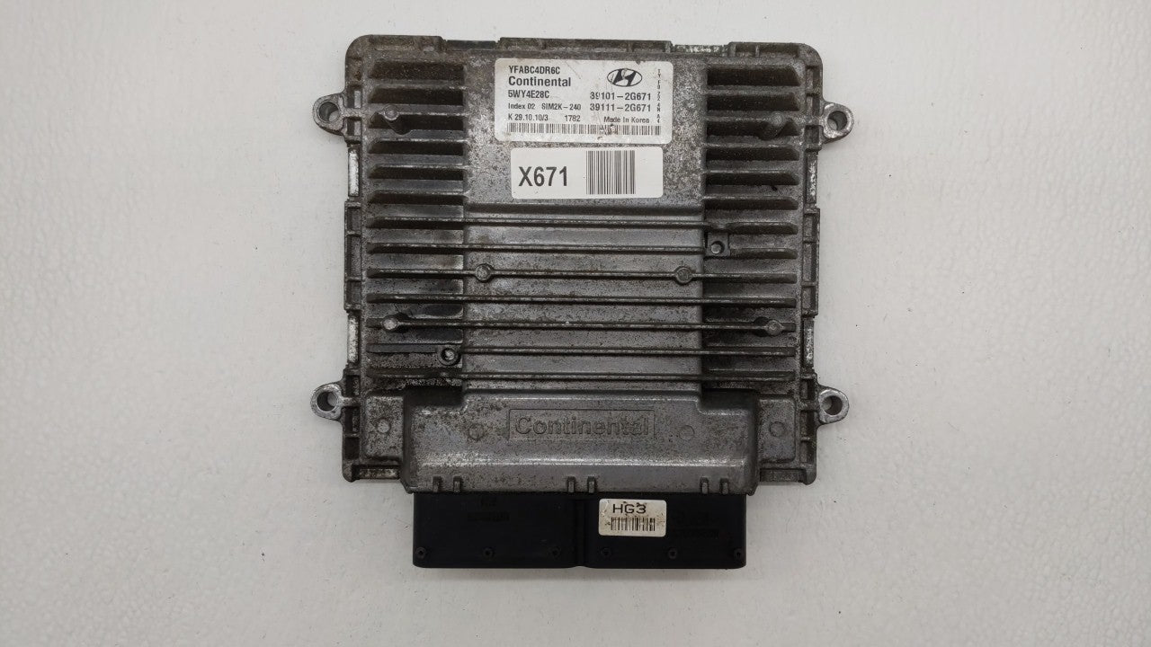 2011-2014 Hyundai Sonata PCM Engine Control Computer ECU ECM PCU OEM P/N:39101-2G673 39101-2G671 Fits Fits 2011 2012 2013 20