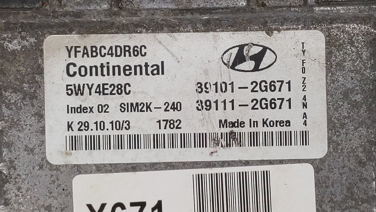 2011-2014 Hyundai Sonata PCM Engine Control Computer ECU ECM PCU OEM P/N:39101-2G673 39101-2G671 Fits Fits 2011 2012 2013 20