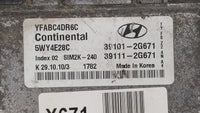 2011-2014 Hyundai Sonata PCM Engine Control Computer ECU ECM PCU OEM P/N:39101-2G673 39101-2G671 Fits Fits 2011 2012 2013 20