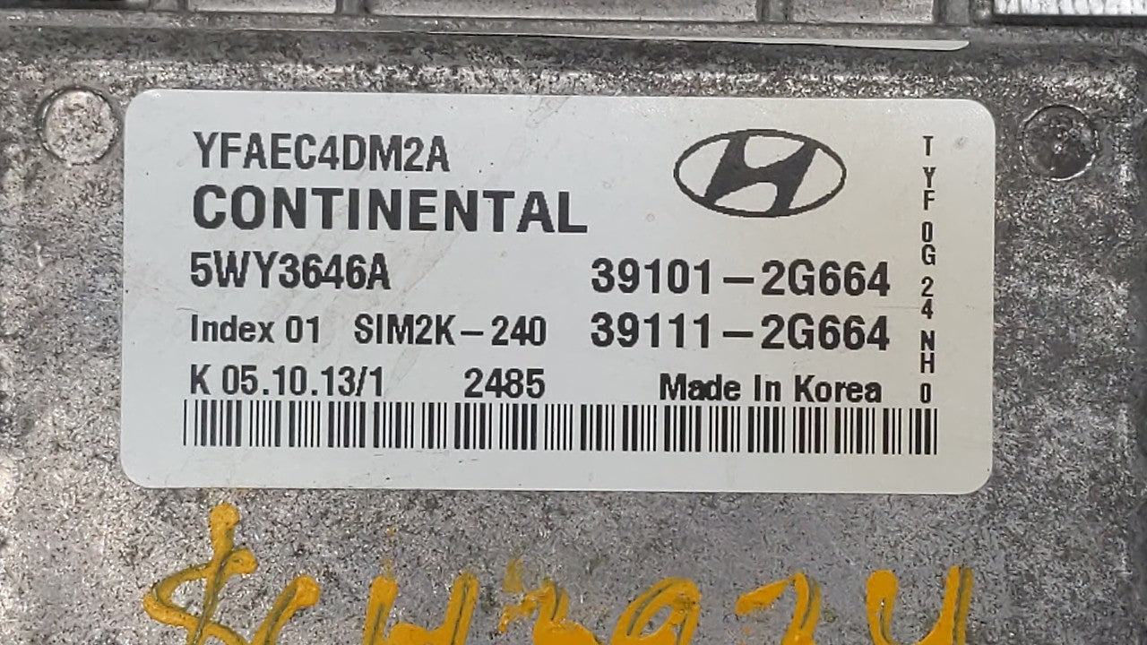2011-2014 Hyundai Sonata PCM Engine Control Computer ECU ECM PCU OEM P/N:39101-2G673 39101-2G671 Fits Fits 2011 2012 2013 20