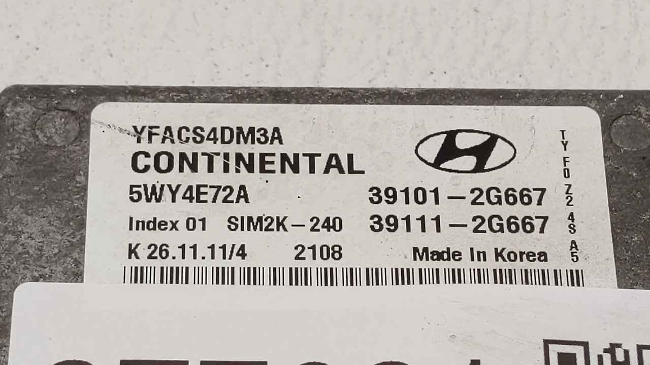 2011-2014 Hyundai Sonata PCM Engine Control Computer ECU ECM PCU OEM P/N:39111-2G669 39101-2G667 Fits Fits 2011 2012 2013 20