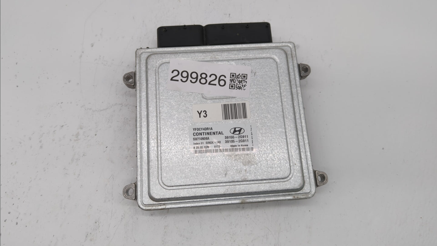 2011-2015 Hyundai Sonata PCM Engine Control Computer ECU ECM PCU OEM P/N:39155-2G916 39105-2G916 Fits OEM Used Auto Parts - 