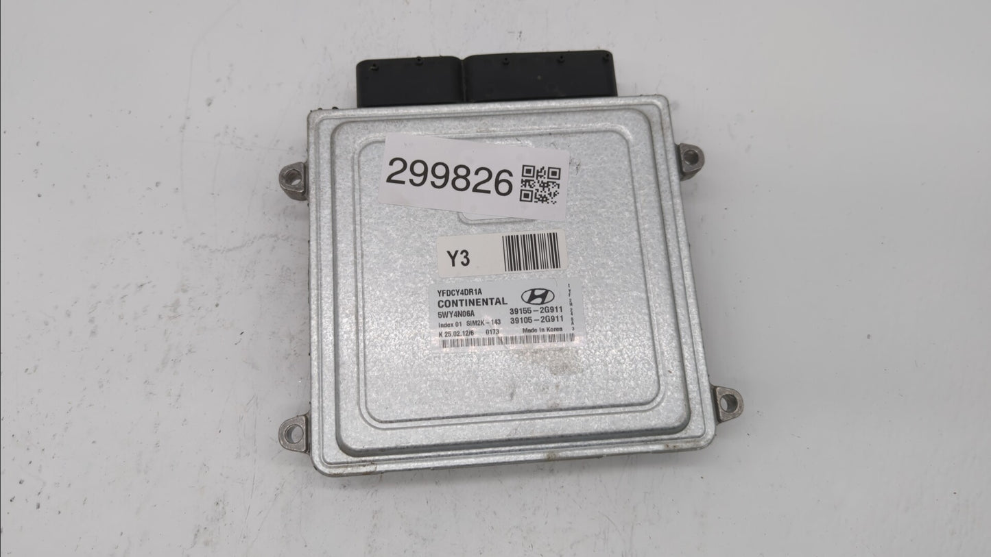 2011-2015 Hyundai Sonata PCM Engine Control Computer ECU ECM PCU OEM P/N:39155-2G916 39105-2G916 Fits OEM Used Auto Parts - 