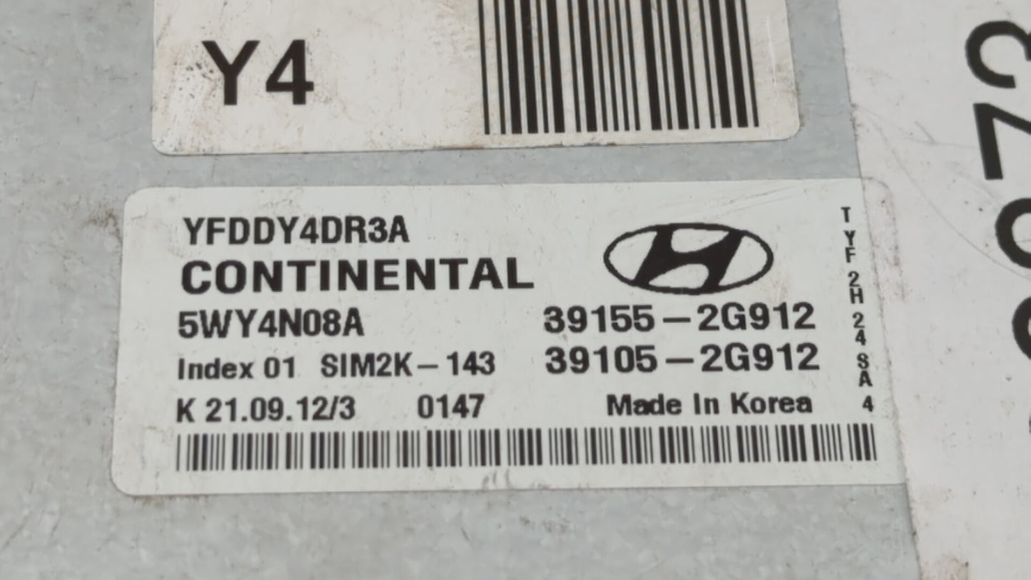 2011-2015 Hyundai Sonata PCM Engine Control Computer ECU ECM PCU OEM P/N:39155-2G916 39105-2G916 Fits OEM Used Auto Parts - 