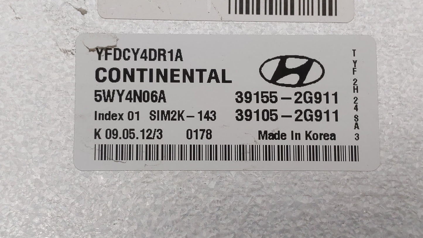 2011-2015 Hyundai Sonata PCM Engine Control Computer ECU ECM PCU OEM P/N:39155-2G916 39105-2G916 Fits OEM Used Auto Parts - 