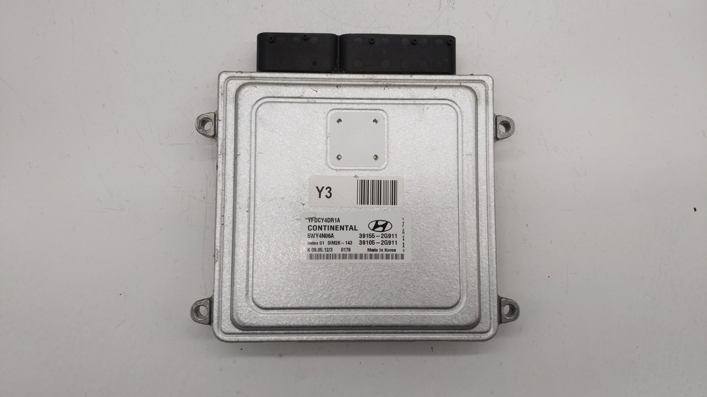 2011-2015 Hyundai Sonata PCM Engine Control Computer ECU ECM PCU OEM P/N:39155-2G916 39105-2G916 Fits OEM Used Auto Parts - 
