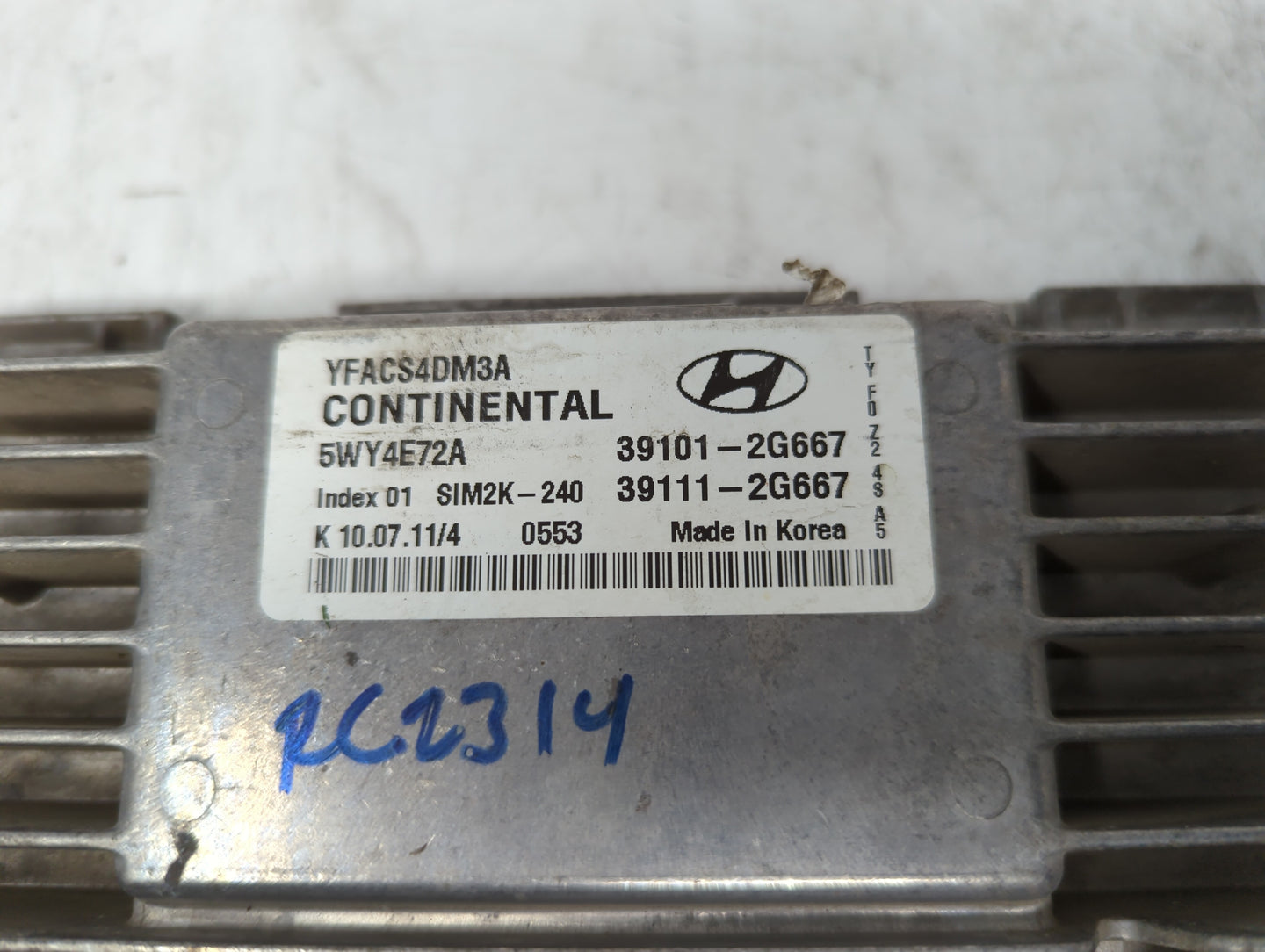 2011-2014 Hyundai Sonata PCM Engine Control Computer ECU ECM PCU OEM P/N:39111-2G669 39101-2G667 Fits Fits 2011 2012 2013 20