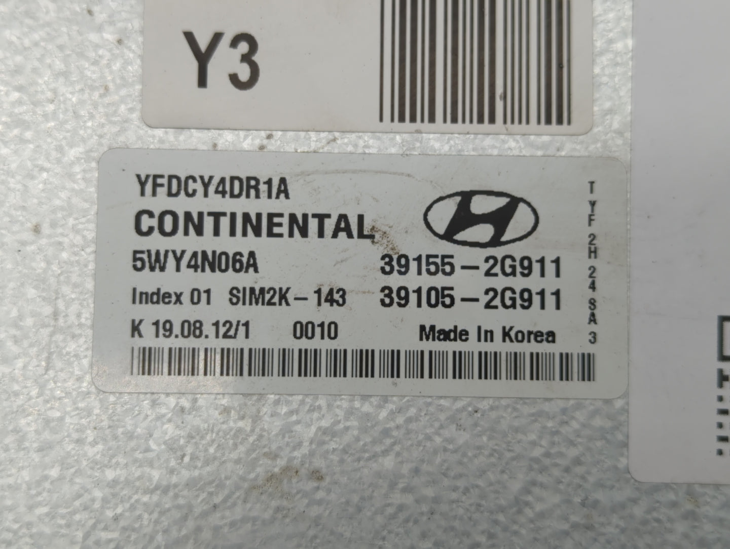 2011-2015 Hyundai Sonata PCM Engine Control Computer ECU ECM PCU OEM P/N:39155-2G916 39105-2G916 Fits OEM Used Auto Parts - 