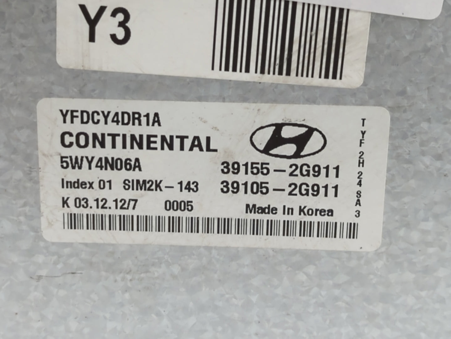 2011-2015 Hyundai Sonata PCM Engine Control Computer ECU ECM PCU OEM P/N:39155-2G912 39155-2G916 Fits OEM Used Auto Parts - 